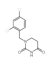 1-[(2,4-dichlorophenyl)methyl]-1,3-diazinane-2,4-dione结构式