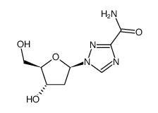 1-(2'-deoxy-β-D-ribofuranosyl)-1H-1,2,4-triazole-3-carboxamide结构式