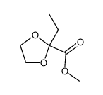 2-ethyl-[1,3]dioxolane-2-carboxylic acid methyl ester Structure