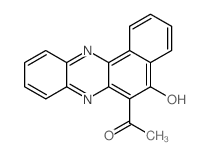 6-acetyl-7H-benzo[a]phenazin-5-one结构式