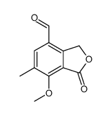 7-methoxy-6-methyl-1-oxo-1,3-dihydro-isobenzofuran-4-carbaldehyde结构式