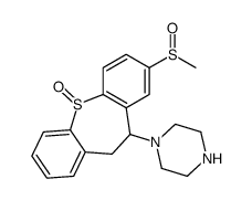 3-methylsulfinyl-5-piperazin-1-yl-5,6-dihydrobenzo[b][1]benzothiepine 11-oxide结构式