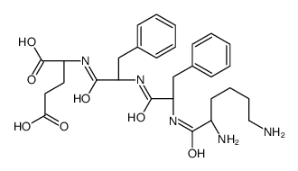 (2S)-2-[[(2S)-2-[[(2S)-2-[[(2S)-2,6-diaminohexanoyl]amino]-3-phenylpropanoyl]amino]-3-phenylpropanoyl]amino]pentanedioic acid Structure