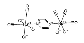 [fac-Cl2Ru(CO)3(pyrazine)fac-Ru(CO)3Cl2 Structure