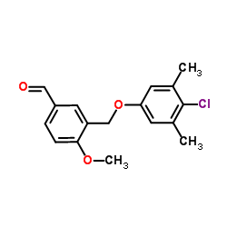3-[(4-Chloro-3,5-dimethylphenoxy)methyl]-4-methoxybenzaldehyde Structure