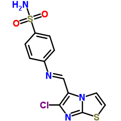 4-{(E)-[(6-Chloroimidazo[2,1-b][1,3]thiazol-5-yl)methylene]amino}benzenesulfonamide Structure