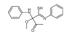 2-anilino-2-methoxy-3-oxo-N-phenylbutanethioamide Structure