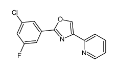 2-(3-chloro-5-fluorophenyl)-4-pyridin-2-yl-1,3-oxazole Structure