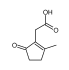 2-(2-methyl-5-oxocyclopenten-1-yl)acetic acid结构式