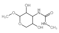 3-(3,5-dihydroxy-2-methoxy-oxan-4-yl)-1-methyl-urea结构式