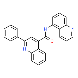 2-phenyl-N-(quinolin-5-yl)quinoline-4-carboxamide结构式