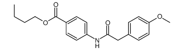 butyl 4-[[2-(4-methoxyphenyl)acetyl]amino]benzoate结构式