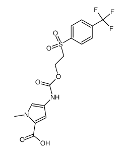 1-methyl-4-[2-(4-trifluoromethyl-benzenesulfonyl)ethoxycarbonylamino]-1H-pyrrole-2-carboxylic acid Structure