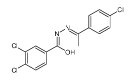 3,4-dichloro-N-[(E)-1-(4-chlorophenyl)ethylideneamino]benzamide Structure