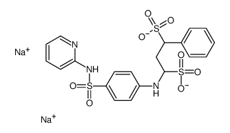 disodium 1-phenyl-3-[[4-[(2-pyridylamino)sulphonyl]phenyl]amino]propane-1,3-disulphonate structure