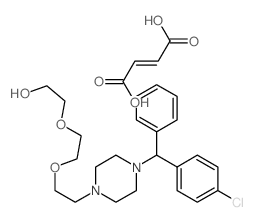 but-2-enedioic acid; 2-[2-[2-[4-[[4-(4-chlorophenyl)phenyl]methyl]piperazin-1-yl]ethoxy]ethoxy]ethanol Structure