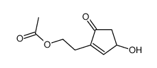 2-(3-hydroxy-5-oxocyclopenten-1-yl)ethyl acetate Structure