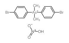 bis(4-bromophenyl)-dimethyl-arsanium; dihydroxy-oxo-azanium structure