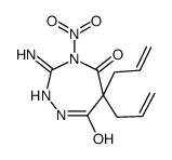 3-amino-4-nitro-6,6-bis(prop-2-enyl)-1H-1,2,4-triazepine-5,7-dione结构式