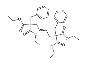 (E)-2,7-Dibenzyl-2,7-bis-ethoxycarbonyl-oct-4-enedioic acid diethyl ester Structure