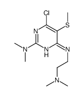 6-chloro-4-N-[2-(dimethylamino)ethyl]-2-N,2-N-dimethyl-5-methylsulfanylpyrimidine-2,4-diamine Structure