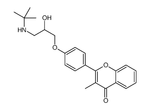 2-[4-[3-(tert-butylamino)-2-hydroxypropoxy]phenyl]-3-methylchromen-4-one Structure