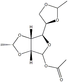 2-O,3-O:5-O,6-O-Di[(R)-ethylidene]-β-D-allofuranose acetate structure