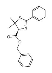 (S)-5,5-dimethyl-2-phenyl-4,5-dihydro-thiazole-4-carboxylic acid benzyl ester Structure