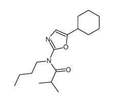 N-butyl-N-(5-cyclohexyl-1,3-oxazol-2-yl)-2-methylpropanamide结构式