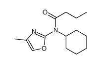N-cyclohexyl-N-(4-methyl-1,3-oxazol-2-yl)butanamide结构式
