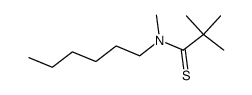 Propanethioamide,N-hexyl-N,2,2-trimethyl- structure
