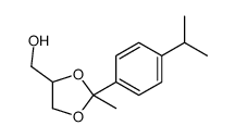 [2-methyl-2-(4-propan-2-ylphenyl)-1,3-dioxolan-4-yl]methanol结构式
