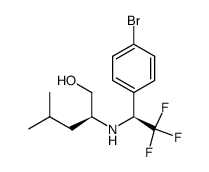 (2S)-2-[(1S)-1-(4-bromo-phenyl)-2,2,2-trifluoro-ethylamino]-4-methyl-pentan-1-ol结构式