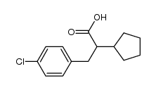 3-(4-chlorophenyl)-2-cyclopentylpropanioc acid结构式