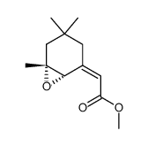 [(1S,6R)-4,4,6-Trimethyl-7-oxa-bicyclo[4.1.0]hept-(2E)-ylidene]-acetic acid methyl ester Structure