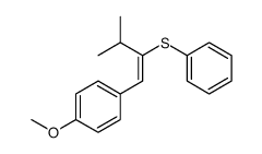 1-methoxy-4-(3-methyl-2-phenylsulfanylbut-1-enyl)benzene Structure