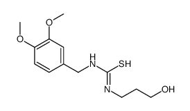 1-[(3,4-dimethoxyphenyl)methyl]-3-(3-hydroxypropyl)thiourea结构式