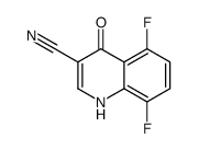 5,8-difluoro-4-oxo-1H-quinoline-3-carbonitrile结构式