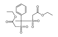 ethyl 2-[1-(2-ethoxy-2-oxoethyl)sulfonyl-1-phenylethyl]sulfonylacetate结构式