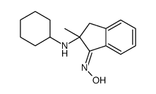 N-[2-(cyclohexylamino)-2-methyl-3H-inden-1-ylidene]hydroxylamine Structure