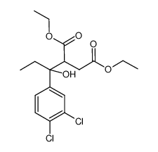 diethyl 2-(1-(3,4-dichlorophenyl)-1-hydroxypropyl)succinate结构式