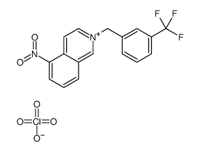 5-nitro-2-[[3-(trifluoromethyl)phenyl]methyl]isoquinolin-2-ium,perchlorate结构式