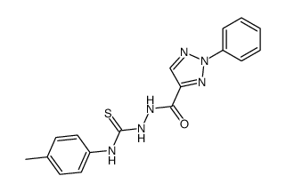 2-phenyl-2H-[1,2,3]triazole-4-carboxylic acid N'-p-tolylthiocarbamoyl-hydrazide结构式