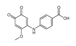 4-[(6-methoxy-3,4-dioxocyclohexa-1,5-dien-1-yl)amino]benzoic acid Structure