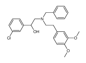 N-benzyl-N-[2-(3,4-dimethoxyphenyl)ethyl]-2-hydroxy-2-(3-chlorophenyl)ethylamine结构式