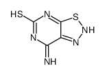 7-amino-2H-thiadiazolo[5,4-d]pyrimidine-5-thione结构式
