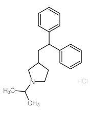 Pyrrolidine,3-(2,2-diphenylethyl)-1-(1-methylethyl)-, hydrochloride (1:1) Structure