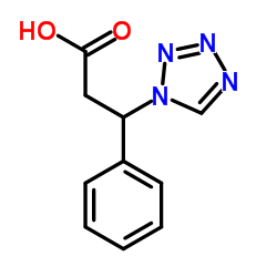 3-phenyl-3-(1-tetrazolyl)propanoic acid结构式