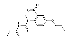 [[N-Methyl-N-(2-nitro-4-propoxyphenyl)amino]thioxomethyl]carbamic acid methyl ester Structure