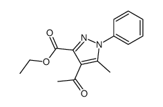 ethyl 4-acetyl-5-methyl-1-phenylpyrazole-3-carboxylate结构式
